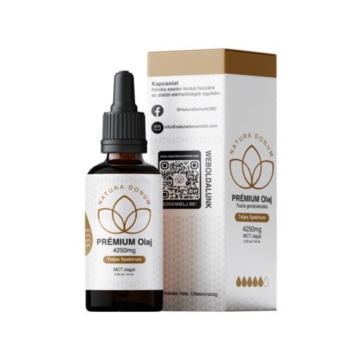 PRÉMIUM Olaj(42,5%) 4250mg Teljes spektrum  MCT olajjal