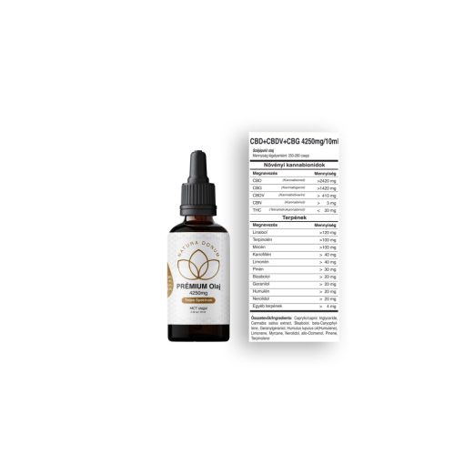 PRÉMIUM Olaj(42,5%) 4250mg Teljes spektrum  MCT olajjal